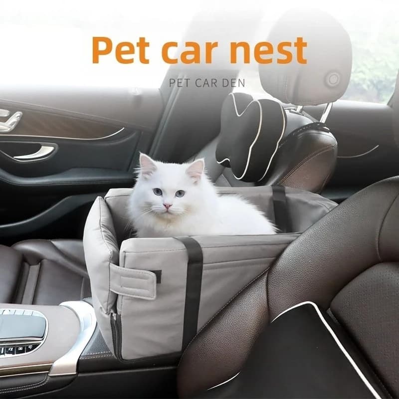 Cuccia per animali domestici da auto, per cuccioli, cani e gatti, da posizionare sul sedile anteriore o sul sedile centrale, con controllo da parte del conducente.