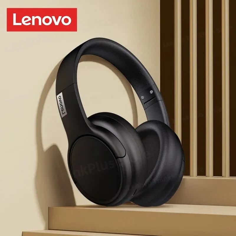 Original Lenovo TH20 Wireless Headphones Bluetooth 5.3 Dual Mode Headphones Pleated Sports Headphones Auxiliary Musical Headphones