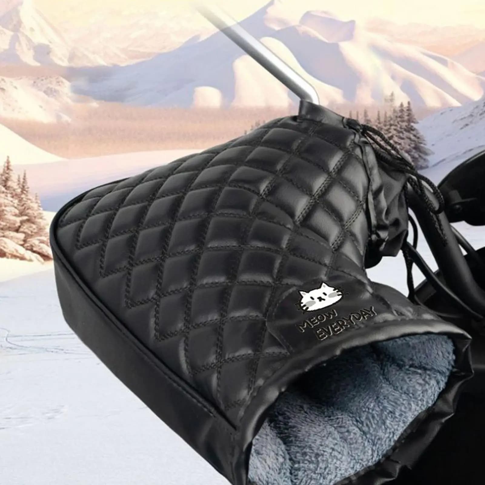 Manicotti per manubrio invernali impermeabili e antivento, guanti da manubrio per bici per la guida in tempo freddo, per scooter da ciclismo in mountain bike