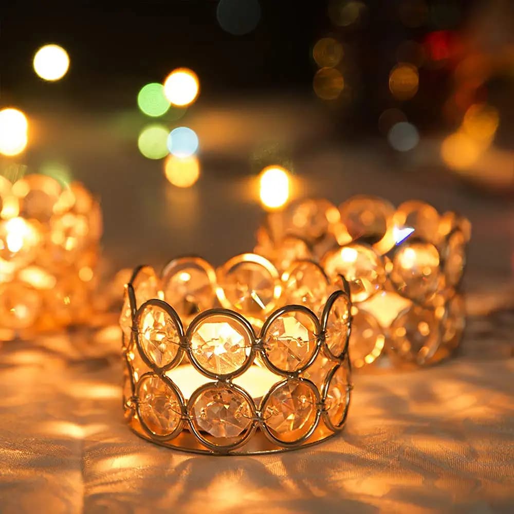 Candles Wedding Tea Light Candlesticks Valentine's Day Decor Home Table Decoration Gift Box Candle Holder Family Centerpiece