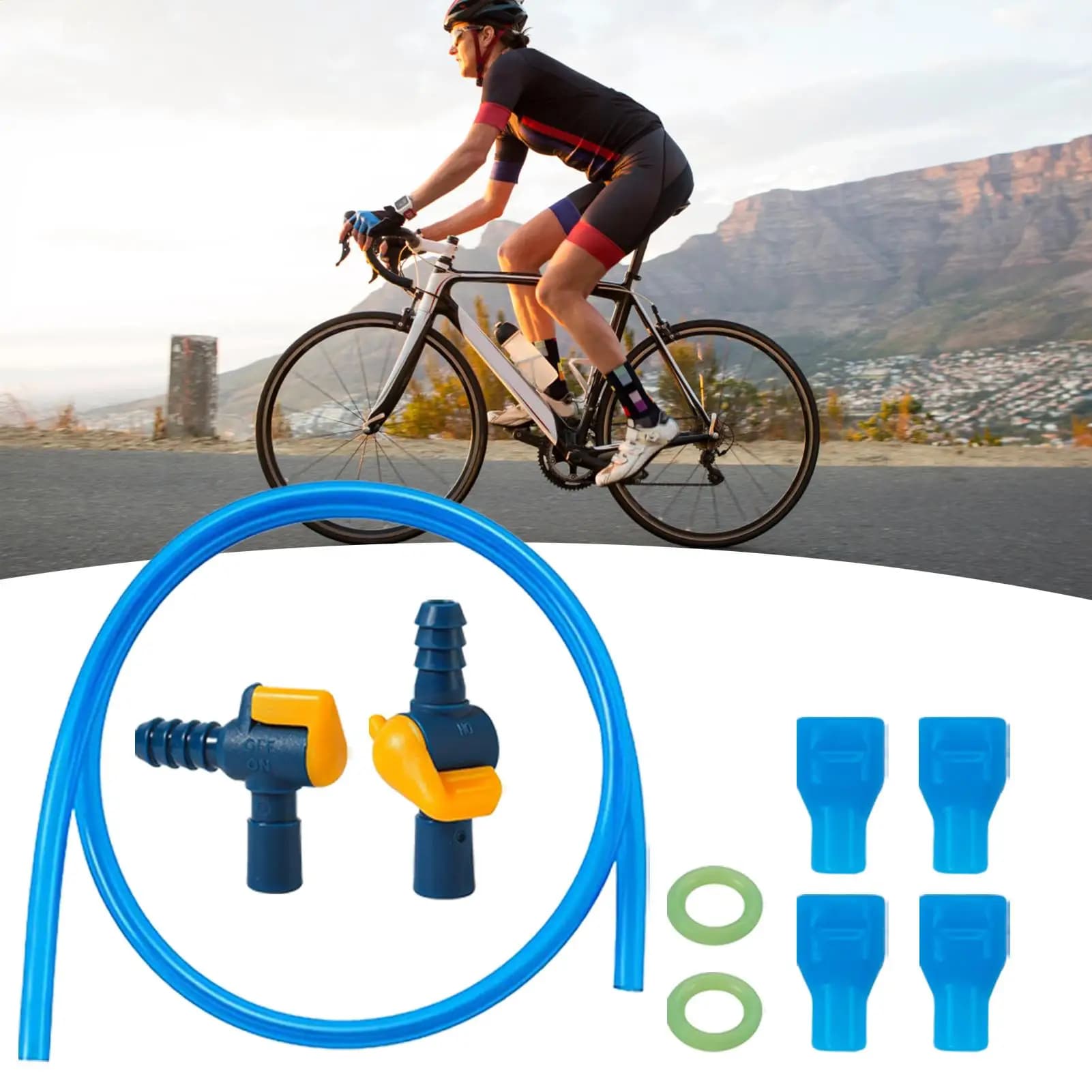 Water Bottle Drinking Tube Hydrating Pack Drinking Tube 98CM + Boring Valve for Morse Flexible Water Bag Kit for Cycling