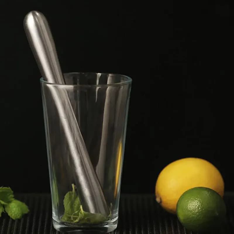 Bastoncino per Miscelare Vino in Acciaio Inox, Shaker per Cocktail con Martello Tritante, Utensile per Frutta e Ghiaccio