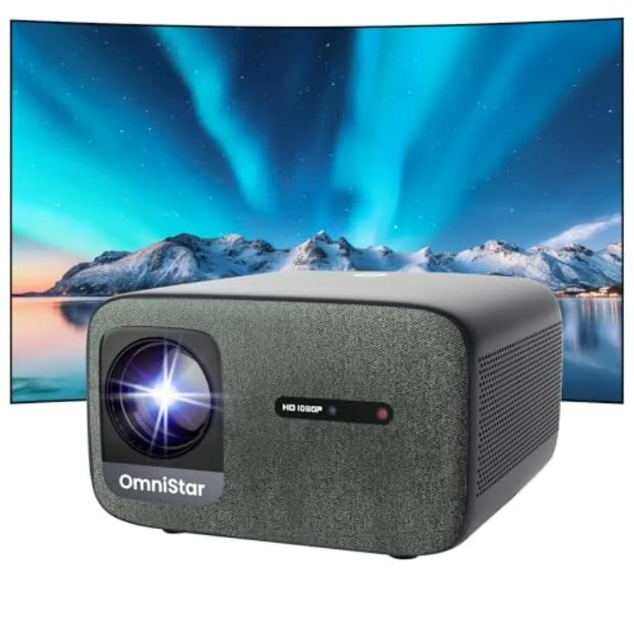 Mini Proiettore con WiFi e Bluetooth, Supporto 1080P Full HD 4K, 1500 ANSI Lumen, Auto Focus, Compatibile con iPhone iOS Android TV