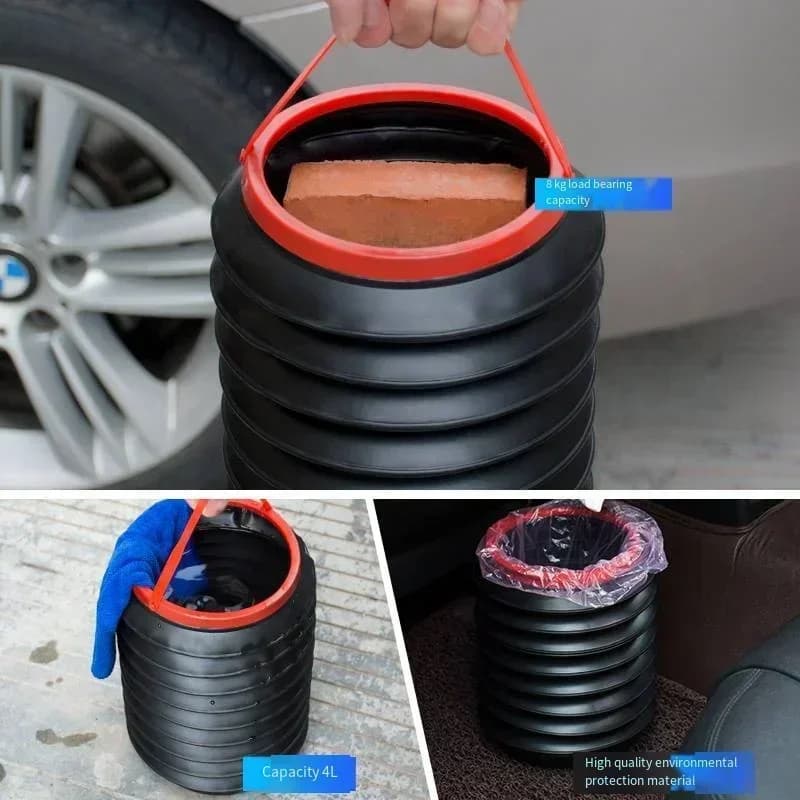 Pattumiera retrattile portatile pattumiera pieghevole retrattile per auto pieghevole porta immondizia accessori automobilistici generali