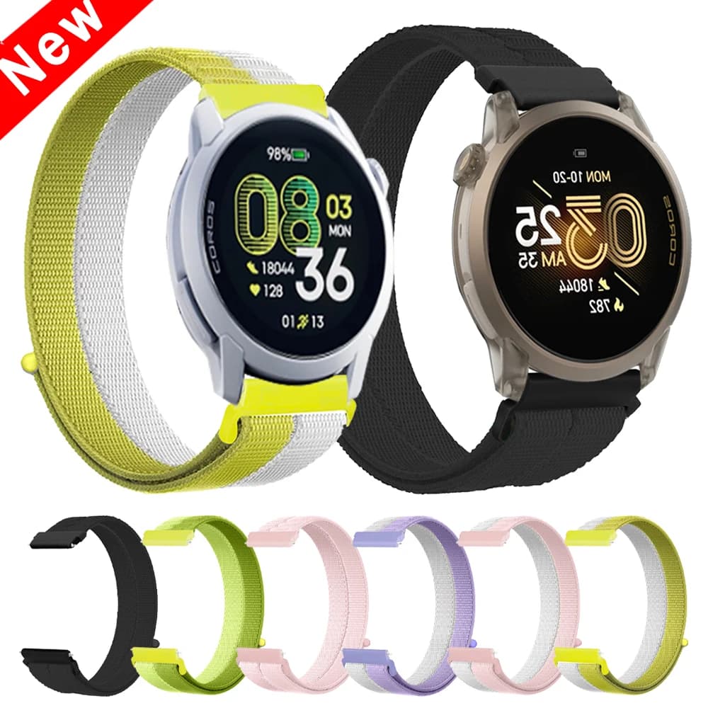 20mm 22mm Nylon Soft Breathable Strap For COROS PACE 4 3 2 Pro/APEX 2 Pro 4 42mm 46mm Adjustable Belt Bracelet Sports Watchbands