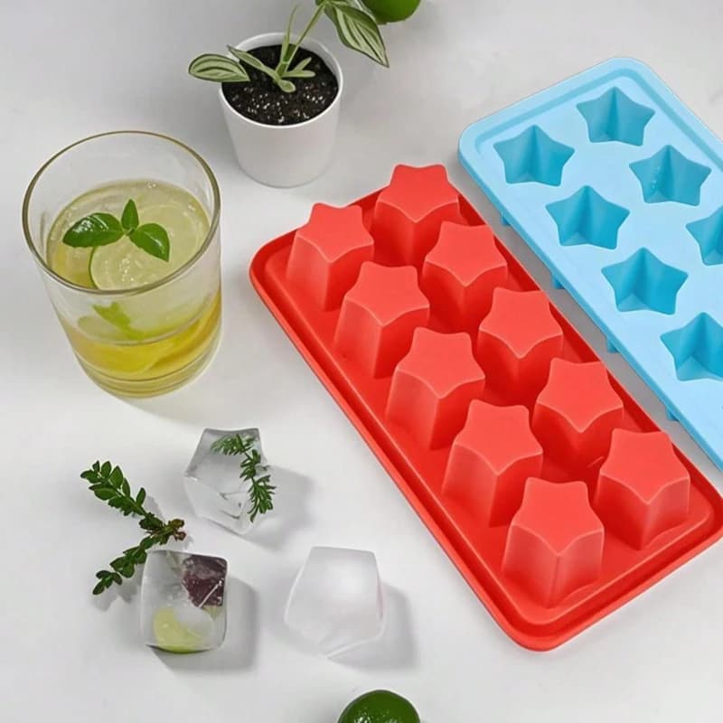 Stampi per cubetti di ghiaccio a forma di stella per cocktail Whisky Accessori per bevande per feste Cubetti di ghiaccio Cucina moderna Bar Elementi essenziali per il raffreddamento estivo