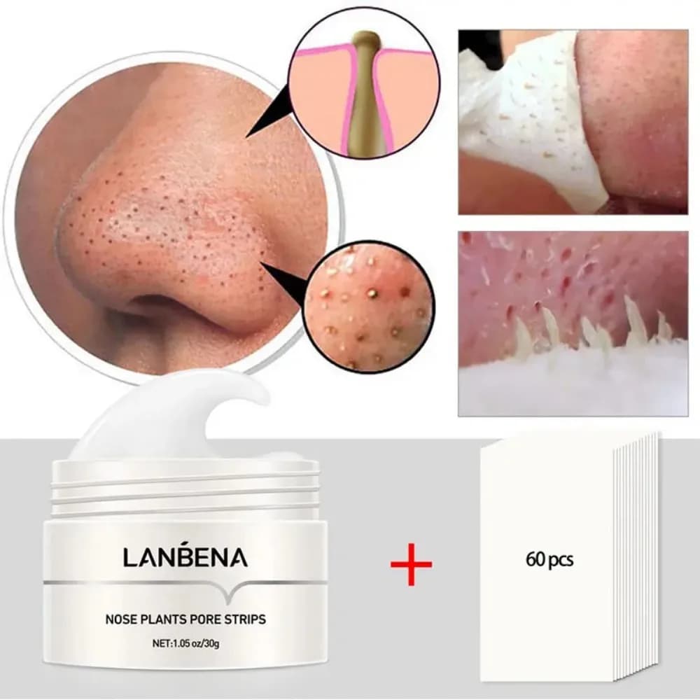 Naso Crema per la rimozione dei punti neri Striscia dei pori Maschera strappante Peeling Detergente per l'acne Patch nasale Punti neri Pulizia profonda Cura della pelle Trucco