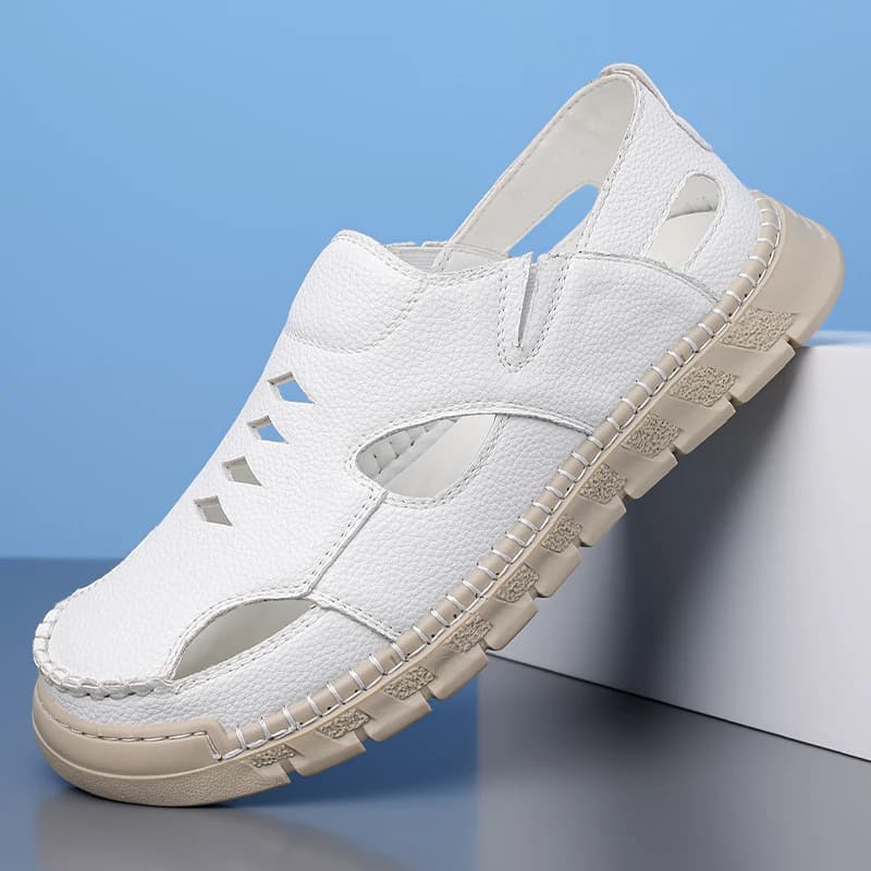 Mocassini Slip-On da Uomo Estivi Traspiranti con Intaglio, Comodi, Antiscivolo, con Suola Morbida, Sandali Casual Facili da Indossare - HT617