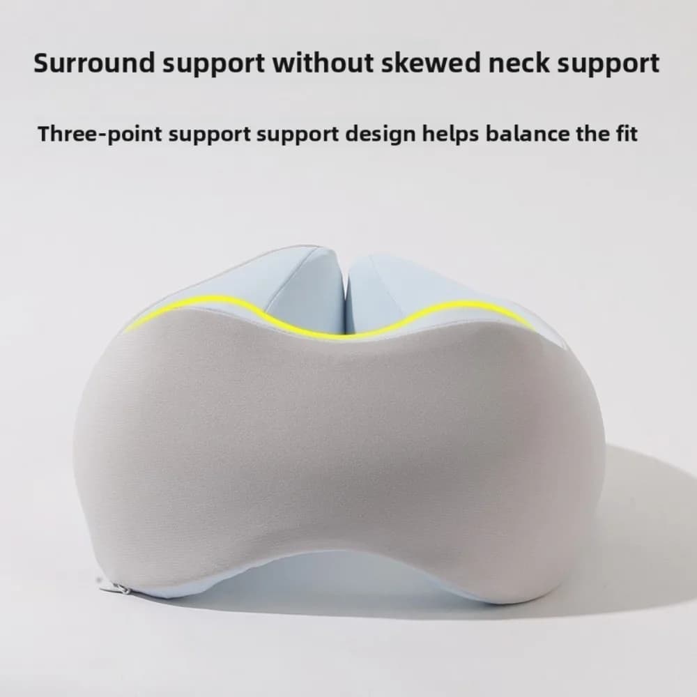 Morbido cuscino portatile a forma di U Memory Foam Cuscino ergonomico per il collo Cuscino da viaggio Supporto definitivo per i voli