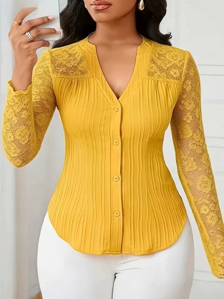 Camicette da Donna Primavera Autunno 2026, Blusa a Maniche Lunghe, Camicia Elegante da Ufficio, Top da Lavoro, Blusas Mujer De Moda
