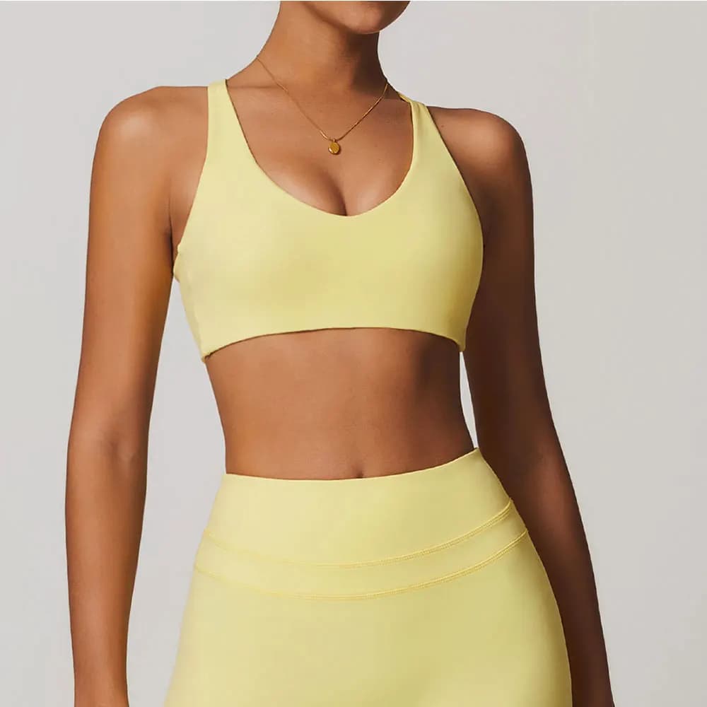 JUREN sports bra woman bra Fitness Halter underwear sports Naked Feel Sexy Yoga Gym Push Up padded workout bra Bralette swimsuit