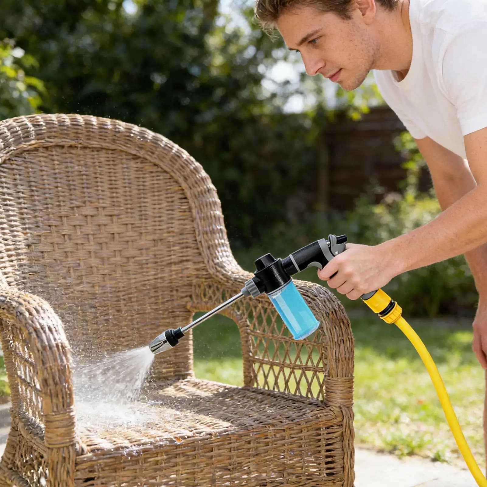 Garden Hose Nozzle High Pressure Sprinkler Spray Nozzles adjustable water pump with accessories for Car Wash Watering