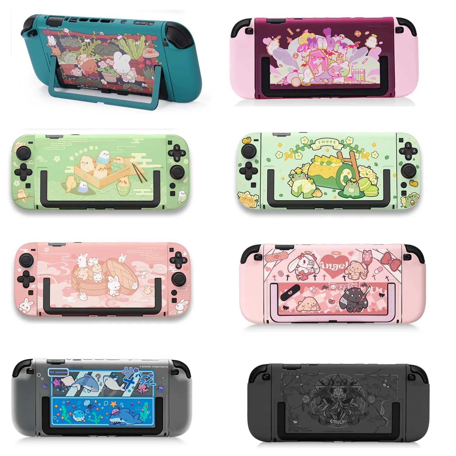 Custodia Protettiva Serie Geekshare compatibile con Switch 2 - NS2 (2025) con Guscio Rigido in PC Rimovibile e Cover per Joy-Con