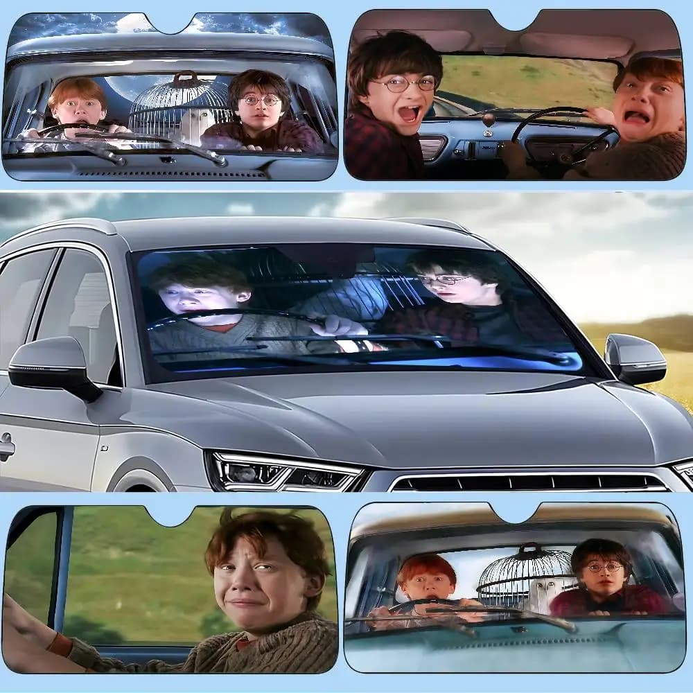 Film classico H-Harry P-Potter Tende parasole per auto e Parabrezza Copertura Ombra Parasole Raggi UV Visiera parasole per auto Pro
