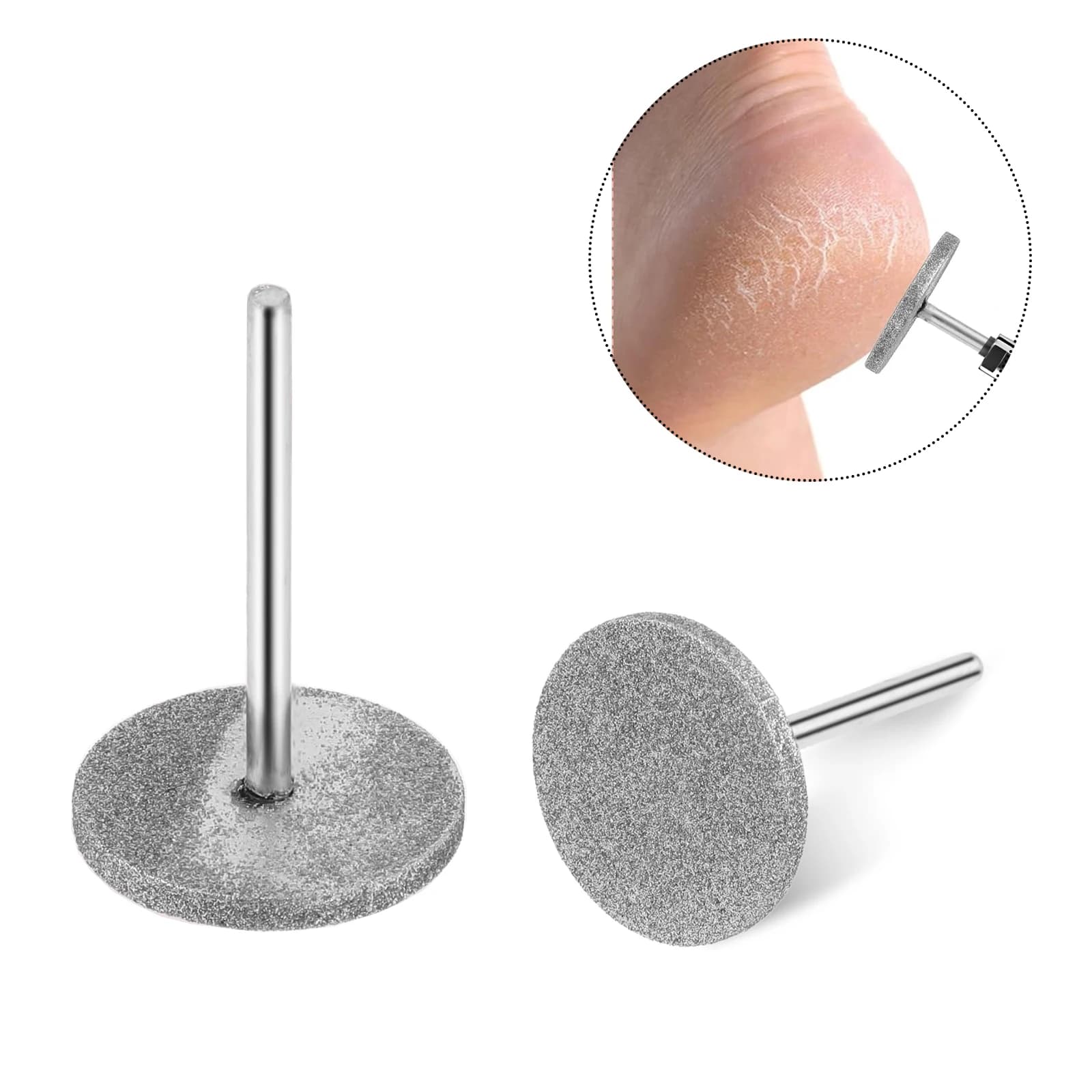 1pc 20mm drill tips for nail polishing nail polishing disc head tools for manicure nail polish portable remover of dead skin manicure