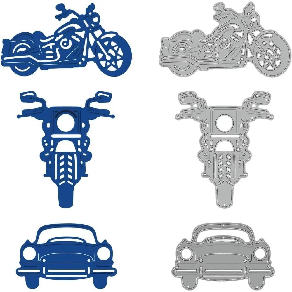 1 Set Motorcycle Metal Die Cuts Motorcycle Cut Dies Metal Stencils For Card Making Embossing Tool Stencil Scrapbooking