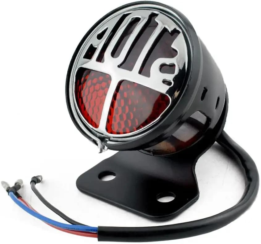 Luce posteriore per moto con lampadina alogena per targa o parafango posteriore personalizzato