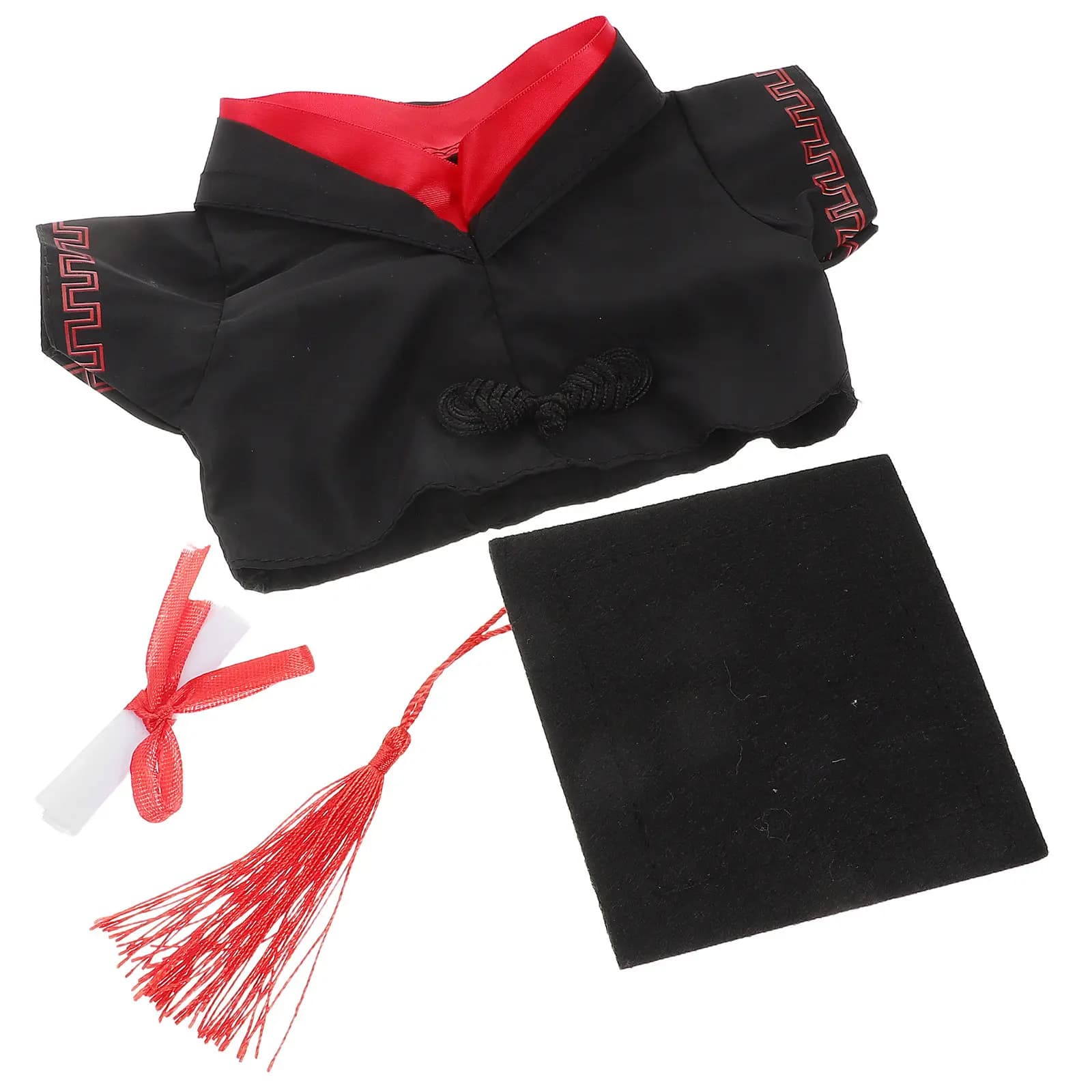 1 Set Graduation Season Outfit Set DIY Bachelor Hat Costume for Stuffed Animal Unique Graduation Present for Kids Cute
