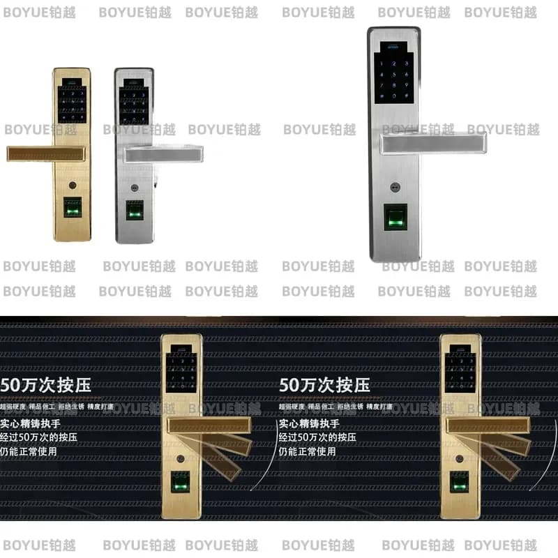 Stainless Steel Smart Fingerprint Lock Electronic Keypad Card Swipe Door Security System Keyless Entry Deadbolt for Home