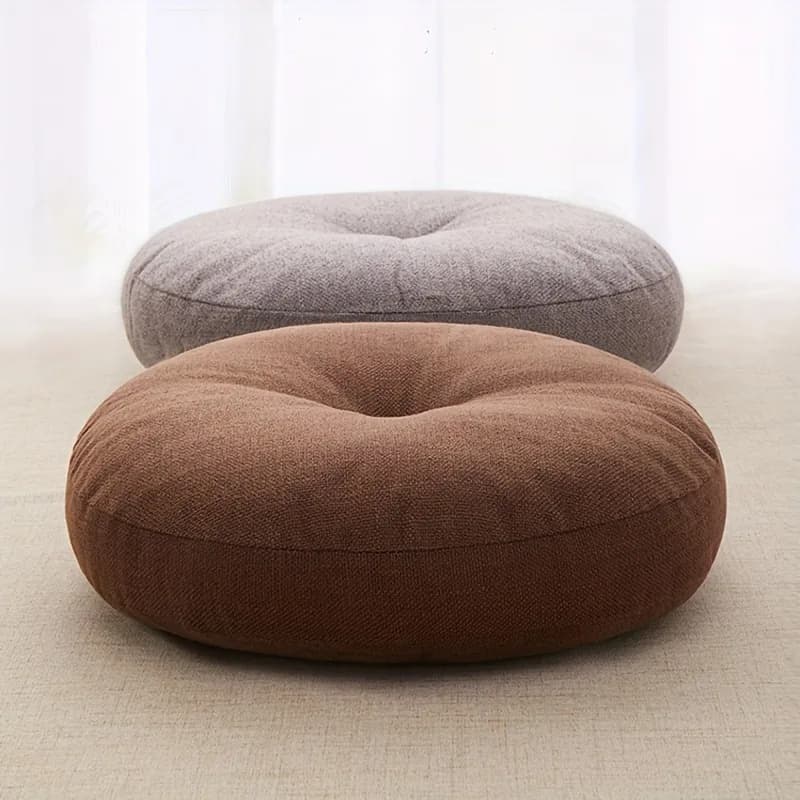 Japanese Style round Zafu Cushion Exquisite Floor Pillow for Meditation Yoga Home Decor