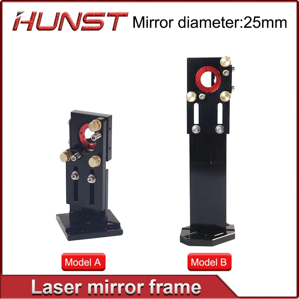 HUNST CO2 First Reflector Frame, 25mm Diameter, Integrated Mounting Bracket, Suitable for Laser Engraving and Cutting Machines.