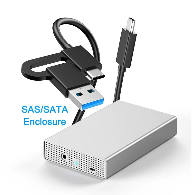 EE1 Nuovi Prodotti: Case Esterno per HDD/SSD da 2.5 e 3.5 Pollici, Adattatore USB-C SATA/SAS per Dischi Rigidi