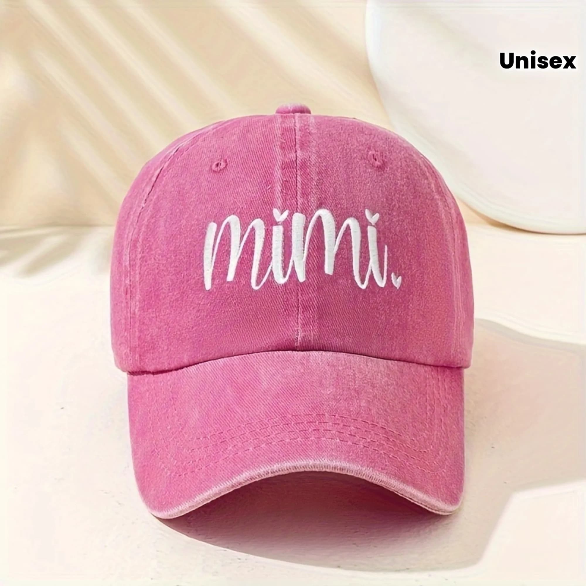 Unisex Y2K Style Embroidered MIMI Washed Baseball Cap Casual Sun Hat For Outdoor Sports Daily Street Wear