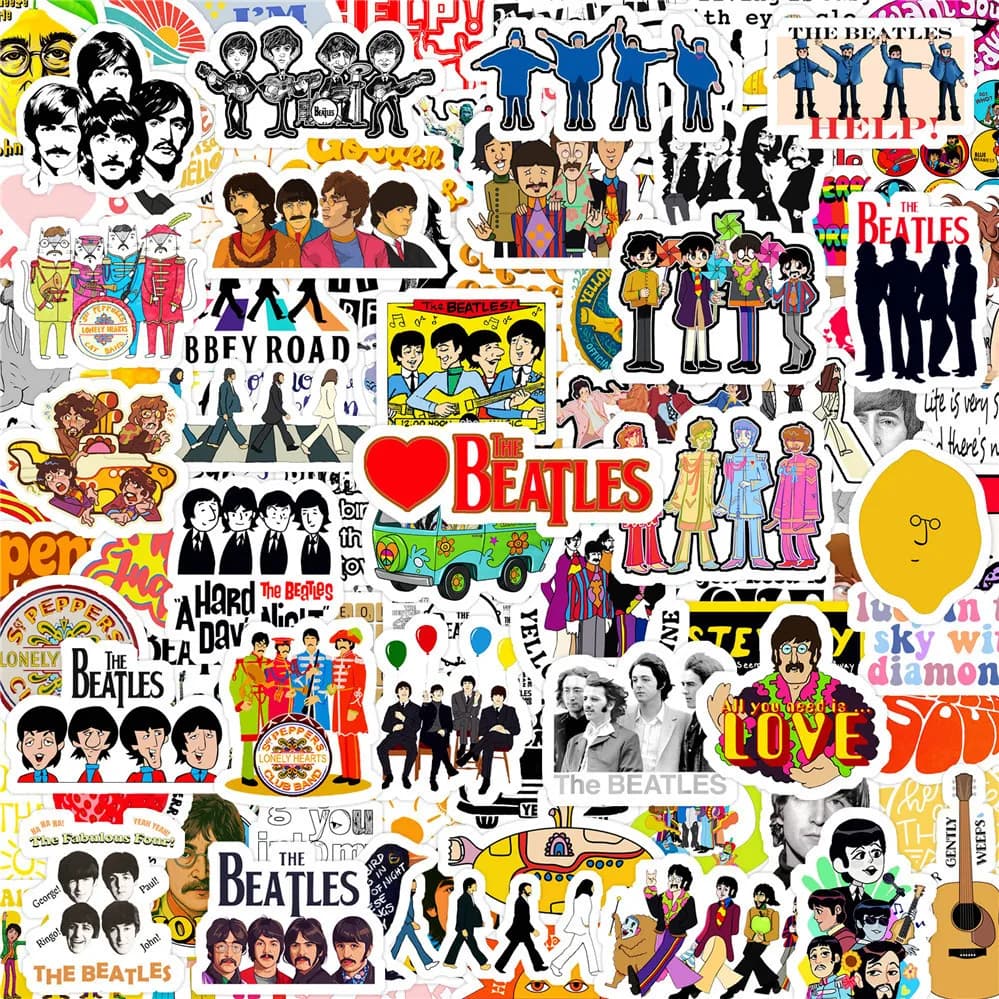 125Pcs The Beatles Season 2 Rock Mini Stickers DIY Ornament For Phone Notebook Journal Papery Pop Store