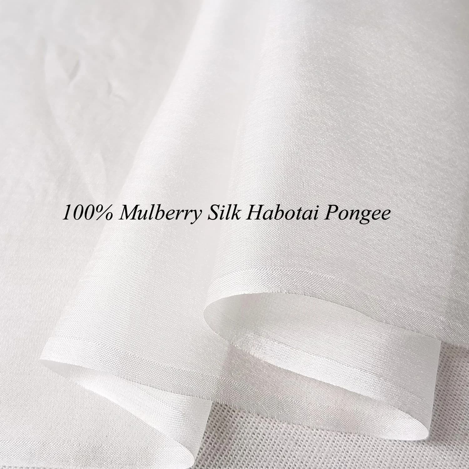 Silk Pongee Habutai 45" Wide By Meters Natural White Real Silk Habotai Sheer Wedding Scarf Fabric Super Thin