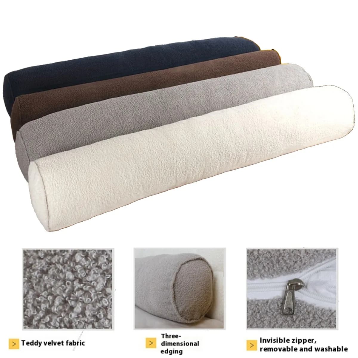 Federa rotonda per cuscino Supporto lungo per il corpo Ortopedico Infermieristica Gravidanza Pedicure Cuscino per il collo di bellezza Cuscino per divano Cuscino per caramelle