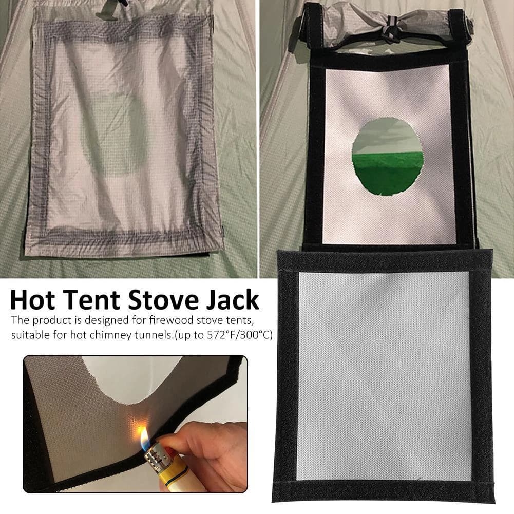 1pc Camping Fireproof Cloth Anti-scalding Tent Protector Hot Stove Furnace Jack Fire Resistant Chimney Pipe Vent Welding Blanket