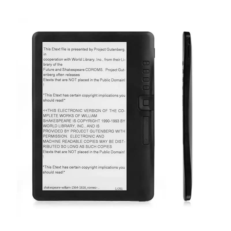 Digital Book Read E-Book Reader Portable 7Inch Ebook Reader Colorful Screen Supports Memory Card