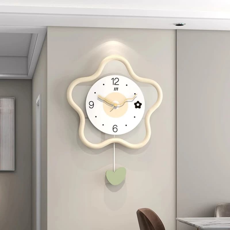 Fiori Orologio da parete Kawaii Orologio da parete europeo rotondo luminoso artistico Design a pendolo Reloj Cocina Pared Mobili per soggiorno