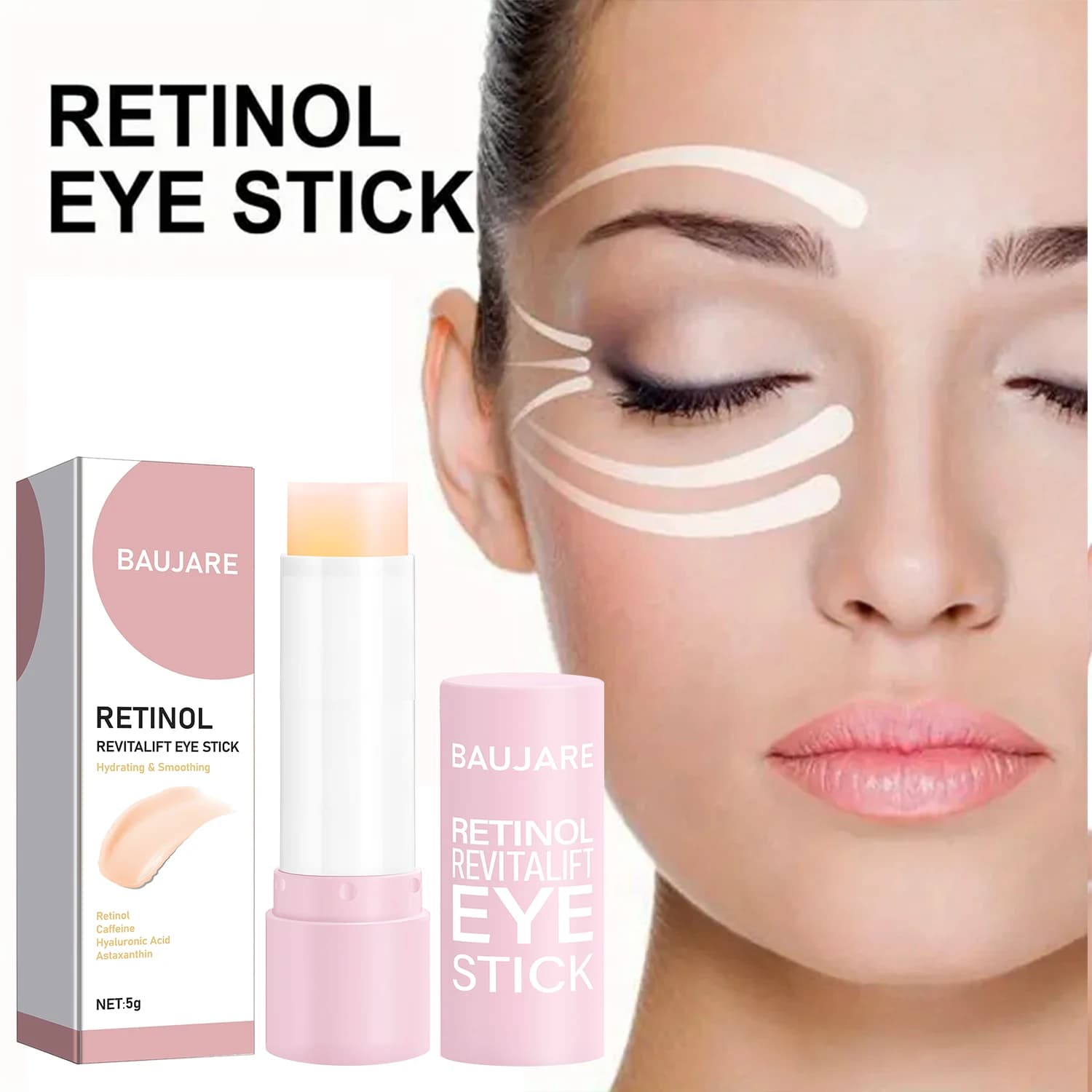 Stick Contour Eyes to Retinol with Vitamin C and Panthenol, Moisturizing, Levigating, Rassodant, Anti-wrinkles, Rapid absorption 5g
