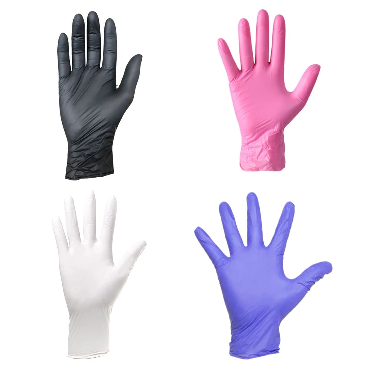 Guanti monouso XS Lattice senza polvere Guanti in vinile nitrile Mani extra piccole per donna Ragazza Bambini Uso una tantum Rosa Nero 100 pezzi