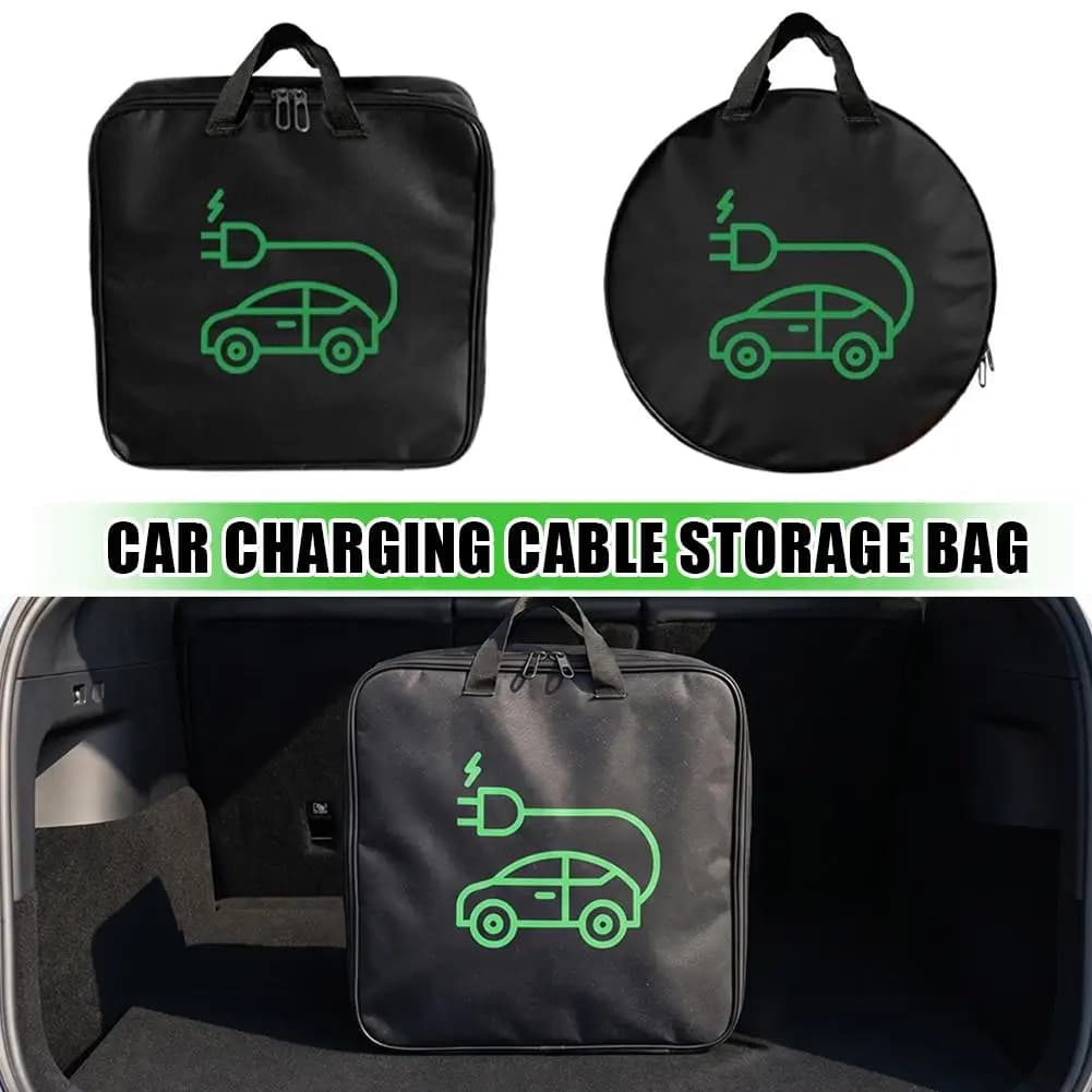 Borsa portaoggetti impermeabile per caricabatterie auto elettrica, borsa con maniglia per cavo batteria auto, organizer per pistola di ricarica EV