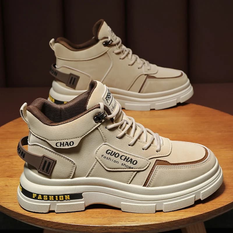 Mens Autumn Work Boots Outdoor Comfort Non-slip Platform Hiking Boots Designer Men Wear-resistant Training Shoes Botas De Hombre