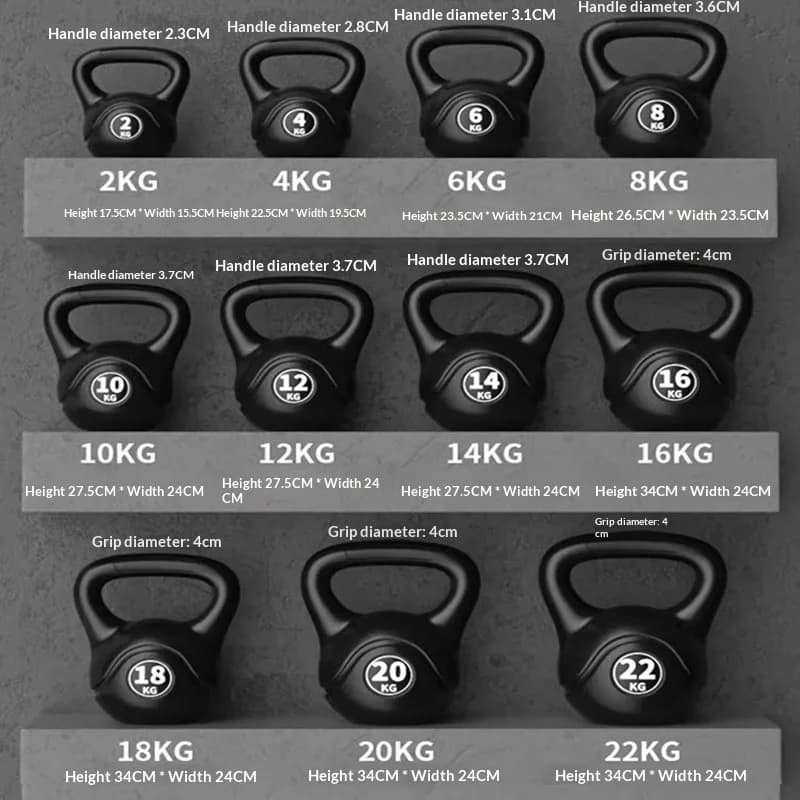 Kettlebell Regolabile da 8 kg 2026 con Impugnatura Ergonomica per Fitness, Attrezzo per Allenamento Squat Donna Uomo, Pesi per Home Gym