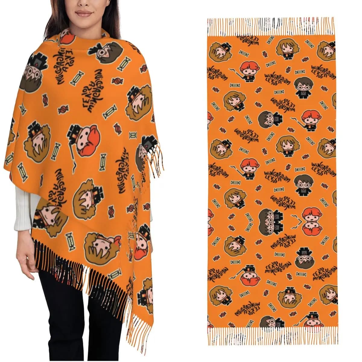 Womens Harrys Potters Magic School Cashmere Scarf Light Pashmina Shawls and Wraps Scarves forOffice