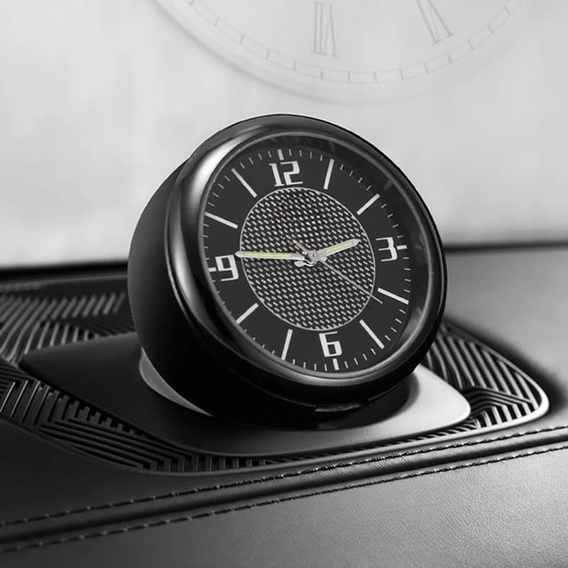 Car Clock Luminous Mini Automobiles Internal Stick-On Digital Watch Mechanics Quartz Clocks Auto Ornament 40mm 43mm