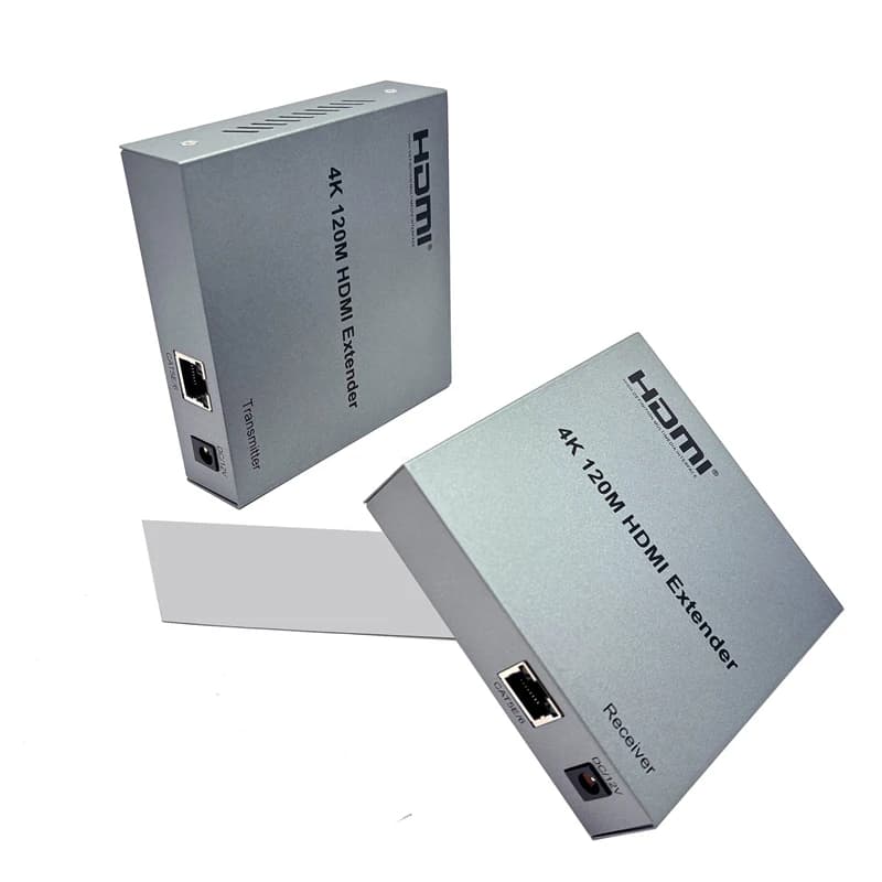 Extender Network HDMI 4K Via Ethernet Cable RJ45 Cat6 120M Transmitter and Receiver Audio Video HDMI Loop for Laptop PC to TV