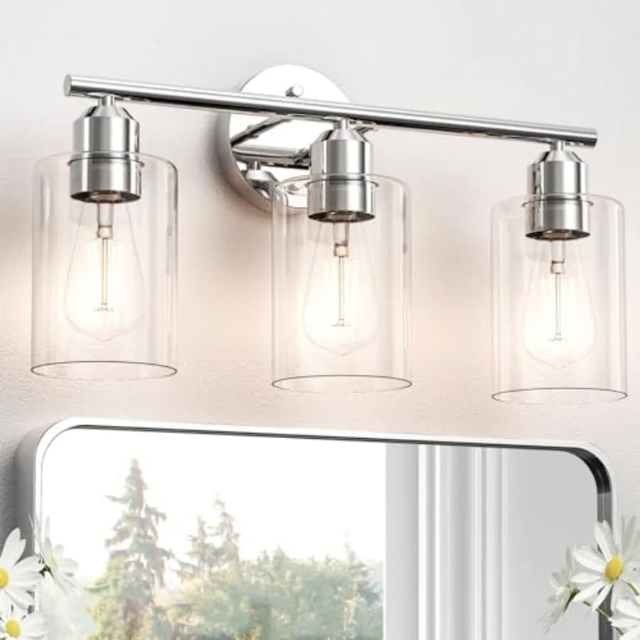 Lampade per Specchio da Bagno, Illuminazione per Bagno, Lampada da Parete Moderna Nera per Specchio, Applique da Parete