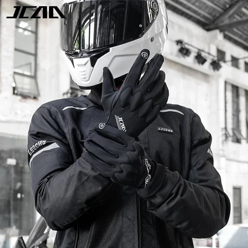 Winter Casual Riding Motorcycle Gloves for Men, Ultra Soft & Warm Water Repellent Gloves with Touchscreen Function