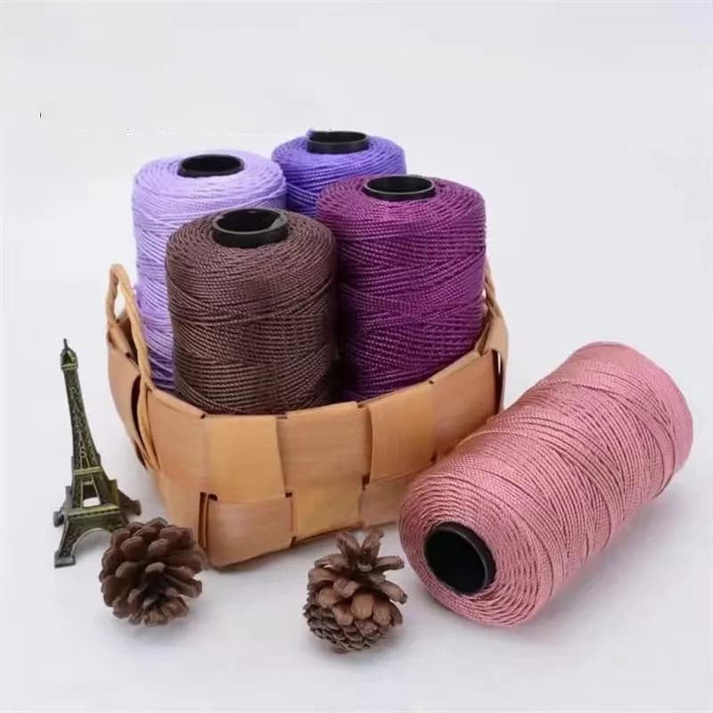 Filato per maglieria all'uncinetto Filo da 1,5 mm/200 m Filato in polipropilene di seta ghiacciata artigianale fai-da-te per borse da cucito per cappelli Cavo per uncinetto multicolore