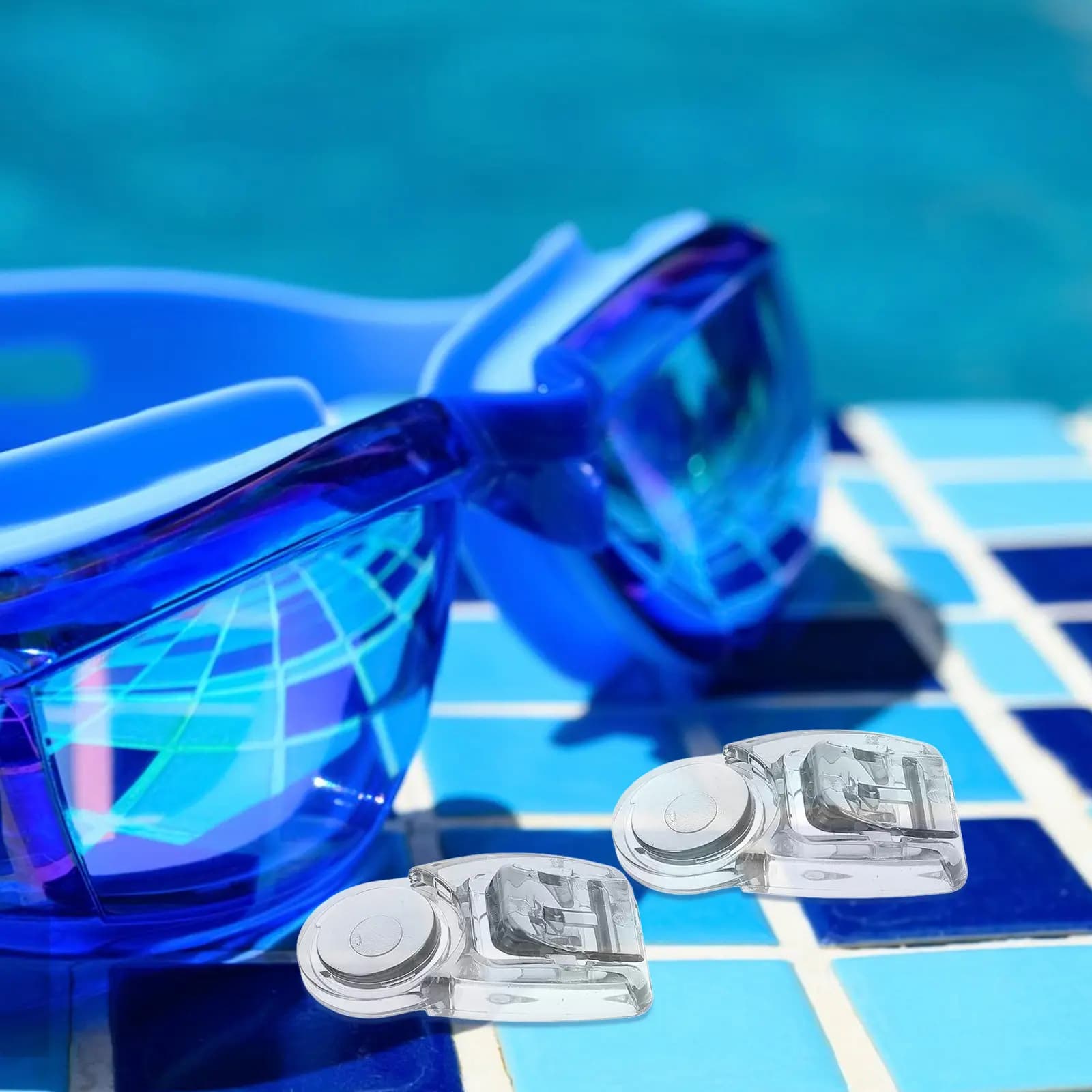 4 Pezzi Fibbie Universali per Occhialini da Nuoto, Clip in Plastica Nera Regolabili, Chiusure di Ricambio, Accessori per Cinturini di Occhiali da Nuoto