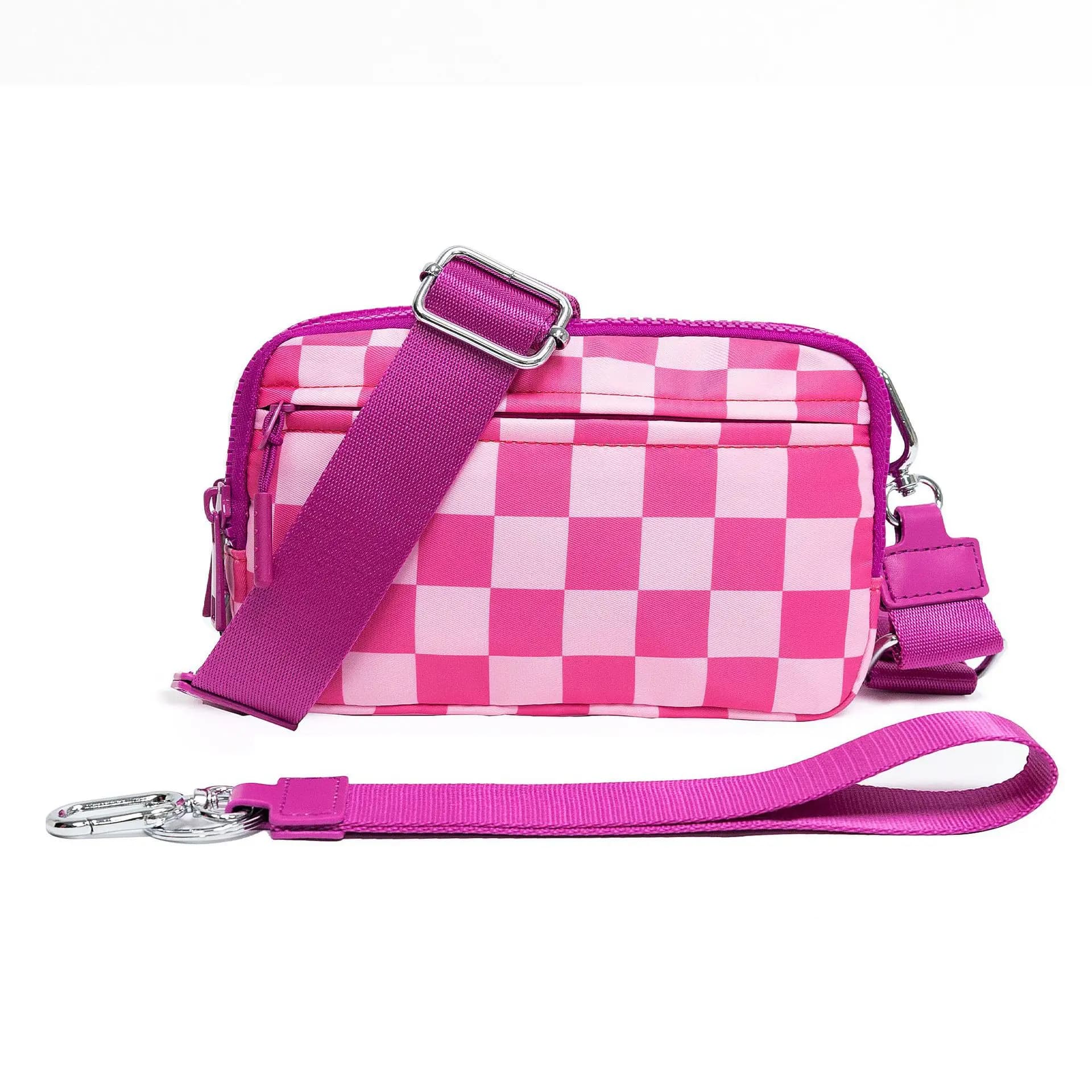 Nylon Couple-Style Outdoor Sports Running Waist Bag Water-Resistant Women's Cross-Body Bag with Chest Strap for Active Living