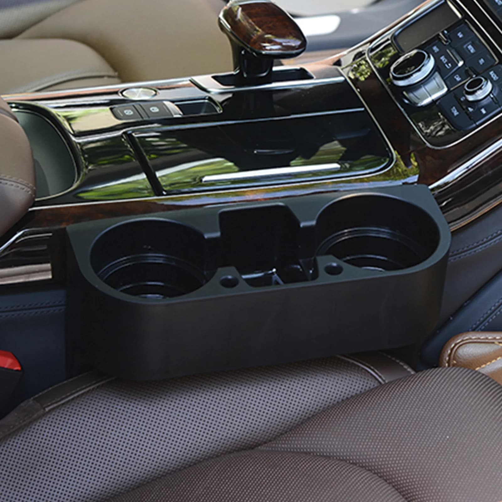 Leather Car Carriers: Add an elegant storage space to your vehicle with this horned black car seat box