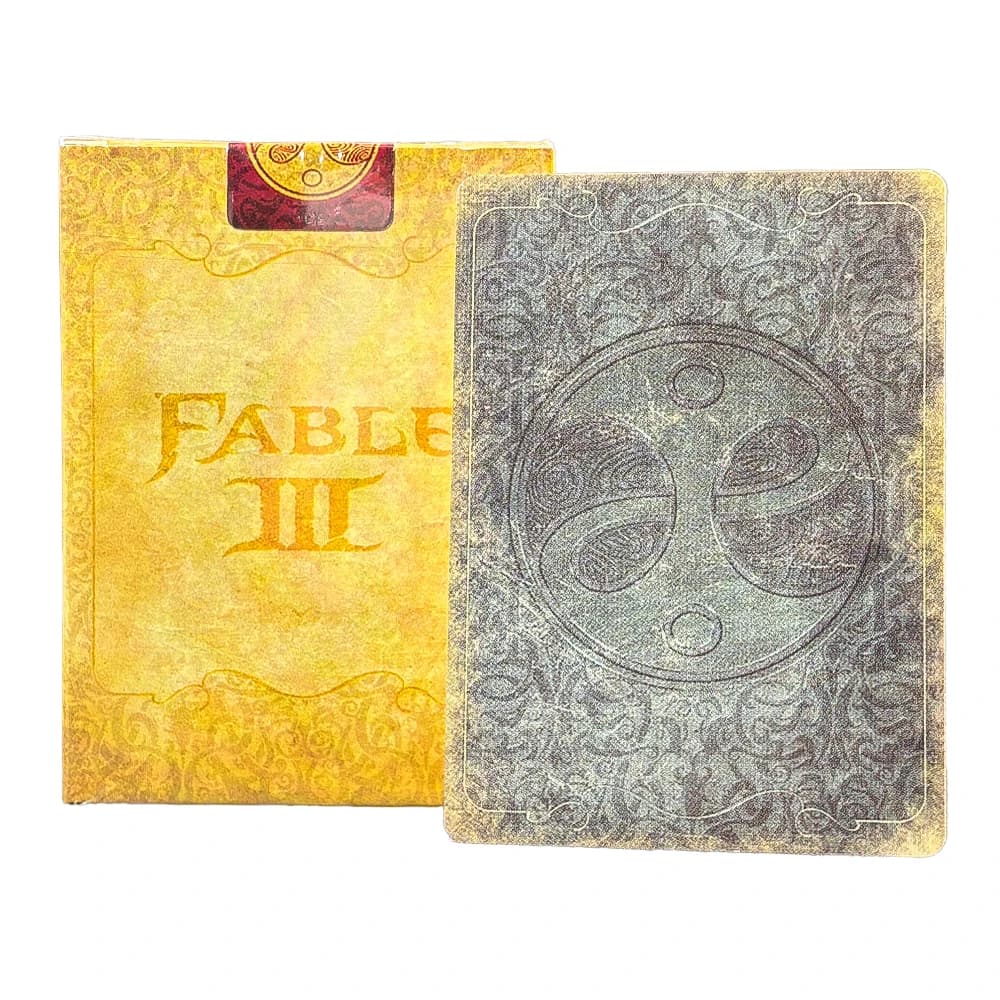 Carte da gioco vintage invecchiate Collezione FABLE 3 Mazzo di carte Poker impermeabile per i fan dei giochi di Fable 3