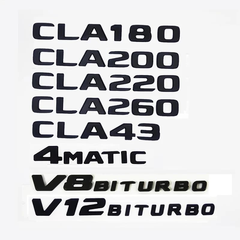 3D ABS Logo CLA200 CLA35 CLA180d CLA220d CLA45 Emblem Letters Car Trunk Sticker For Mercedes Benz AMG C117 W117 C118 Accessories