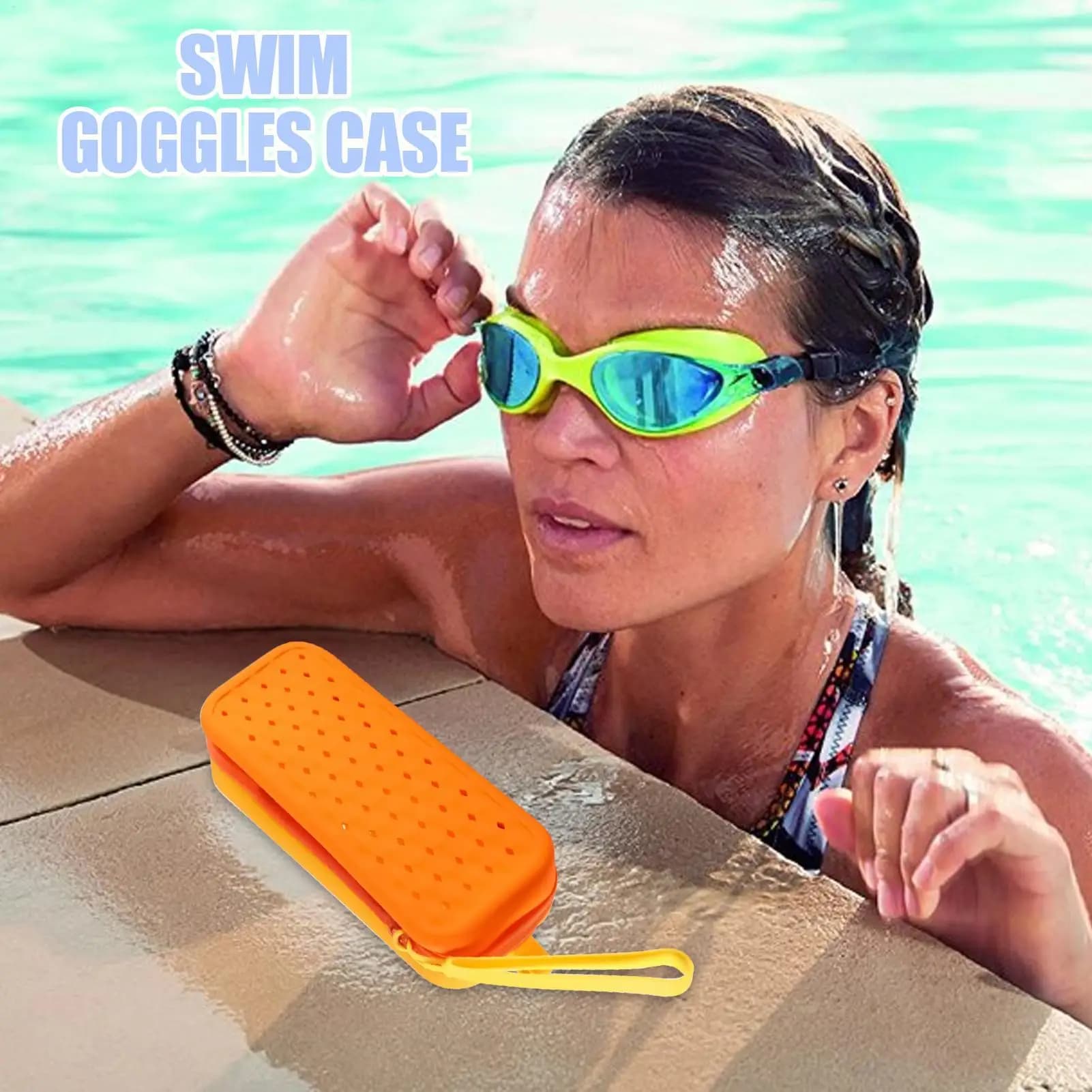 Silicone Swimming Goggle Box Protective Goggle Box Breathable and Portable Anti-scratch Protective Goggles